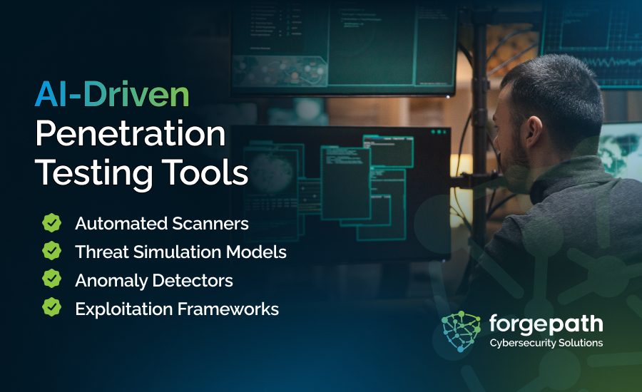 An infographic outlining the types of AI pen testing tools