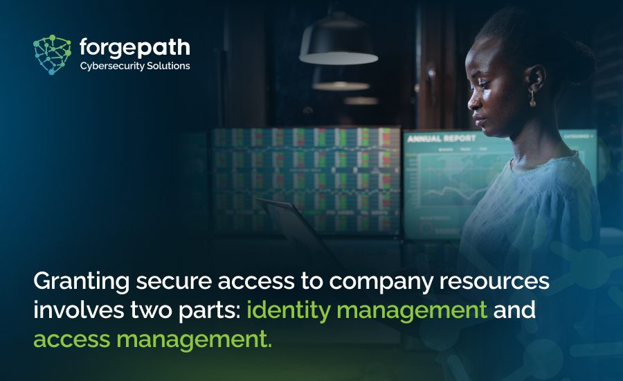 An infographic highlighting how identity and access management works